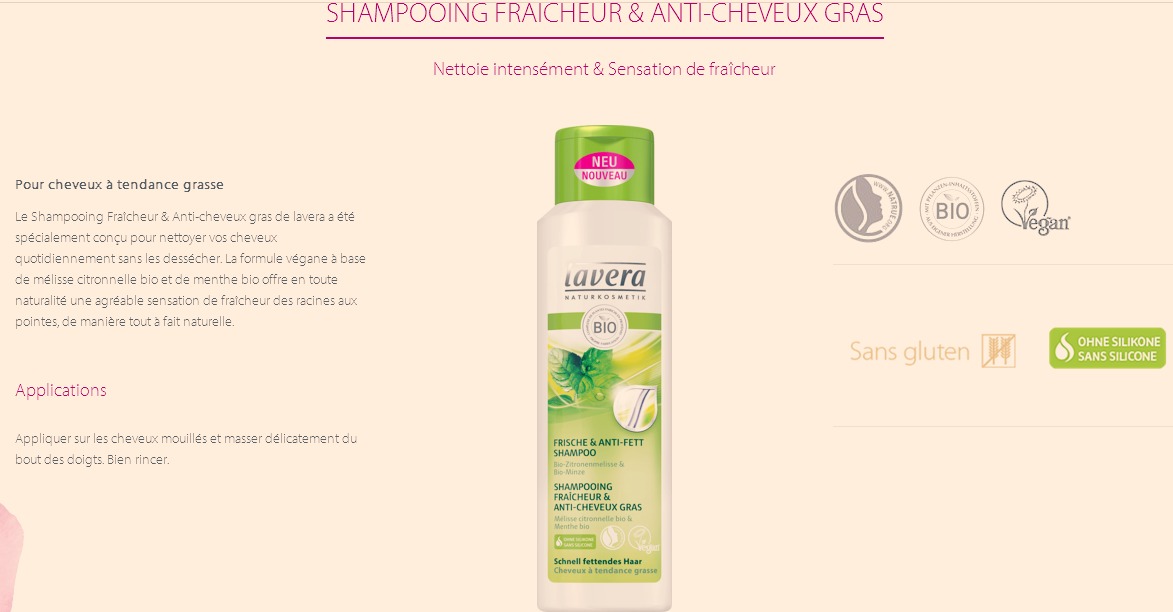 shampoing cheveux gras lavera 